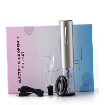 China 2020 New Sustainable Stainless Steel USB Rechargeable Wine Opener Electric Bottle Opener for sale