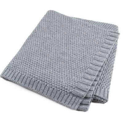 China China Good Price Soft Newborn Baby Blankets 100% Cotton Customized Color Knitted Baby Blanket for sale