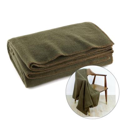 China PORTABLE Wholesale Size 80%Wool Waterproof High Quality Durable Large Wool Military Blanket for sale