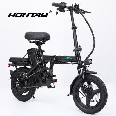 China High Carbon Steel buy and import from china wholesaler 48v 250w 2 seat folding electric city bike two seater e bike with passenger seating for sale