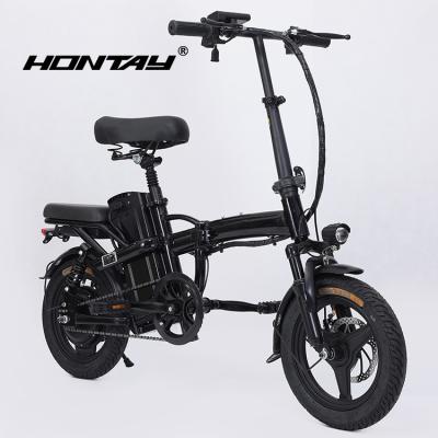 China High Carbon Steel buy and import pedal assist moped folding electric bicycle 14 inch 48v 250w battery charging electric bikes for sale for sale