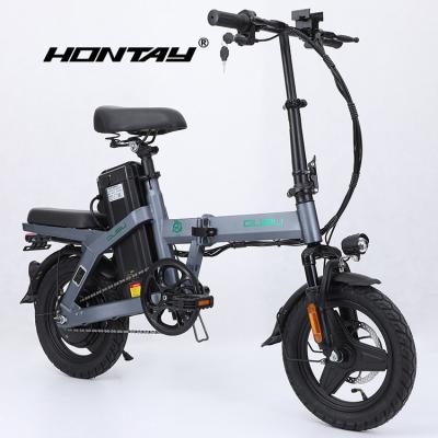 China High Carbon Steel 48v 48 volt lithium battery charger moped-style pedal assist hybrid folding electric city bike for adults for sale