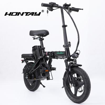 China High Carbon Steel lithium ion batteries charging high carbon steel pedal assist hybrid chinese electric bike car folding electric-bike for sale