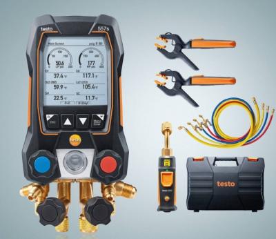 China Testo 550i Smart Kit App-controlled Digital Manifold With Wireless Clamp Temperature Probes NTC for sale