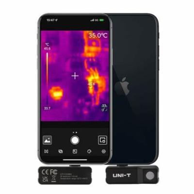 중국 UNI T UTi120MS iPhone iOS용 열카메라, 적외선 카메라 열영상, 120X90 IR 해상도, 열영상기, -4°F~1022°F 온도 범위, 25Hz 프레임 레이트, 비디오 녹화를 지원합니다. 판매용