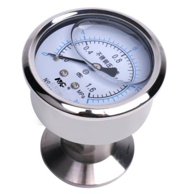 China YNTP-60BFZ 1.6 Bar Stainless Steel Pressure Gauge 65mm Pointer Pressure Gauge for sale