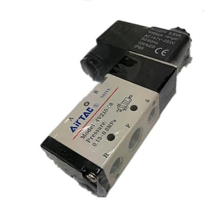 China Aluminum 2 Way Air Solenoid Valve 12v Pneumatic AC110V Air Control Solenoid Valve for sale