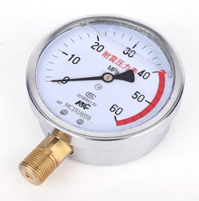 China Shockproof Stainless Steel Pressure Gauge M20*1.5 Negative Air Pressure Gauge for sale