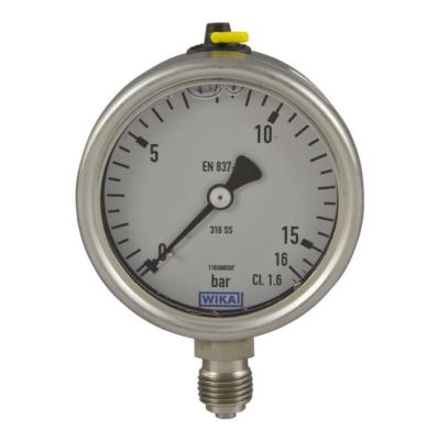 China 233.50 Wika Stainless Steel Pressure Gauge 1Mpa Oil Shock Pressure Gauge for sale