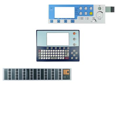 China Industrial Controls Custom Die Cut Printing Lexan 8b35 3M Glue PET Keypad Button Control Membrane PC Keyboard for sale