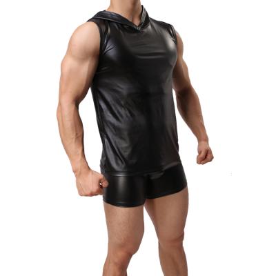 China Customized PU anti-shrink top for hot sexy men gay from hongyi factory for sale