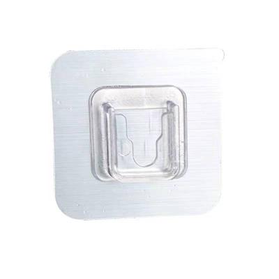 China Waterproof Wall Mounted Hole Free Hook Newest Hole Free Buckle Transparent Seamless Buckle Hook Accessories Shelf Strong Wall Adhesive Hook for sale