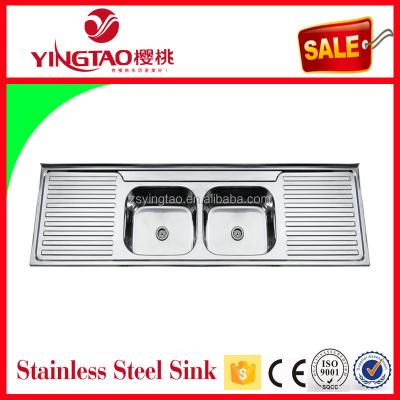 China Tapless 1.8 meter dimension stainless sinks in Nairobi kitchen sink import to Mombasa for sale