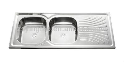 China Without Faucet Stainless Steel Kitchen Sinks - YTD12050B (Double Bowl) for sale