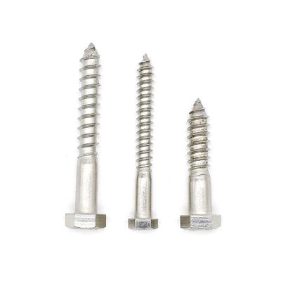 China HEX ODM / OEM High quality best price SS304 DIN 571 half thread hex head lag wood screw for sale