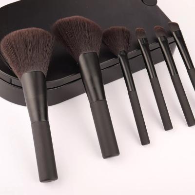 China Angular Blush China Best Quality Beauty Tools JDK 6pcs Cosmetic Set Brush With LED Mirror for sale