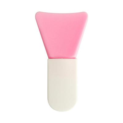 China Best Selling Flat Brush Mini Customization Clay Face Skincare Silicone Mask Applicator Brush for sale