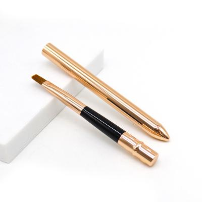 China Angular Blush Free Samples JDK Lip Makeup Sweep Mini Concealer Brush Makeup Retractable Flat Surface Metal Brush Dispenser for sale