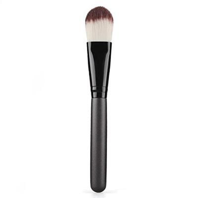 China Professional Flat Brush Beauty Makeup Brushes Wooden Handle Nylon Hair Foundation Brush Makeup Tool for sale