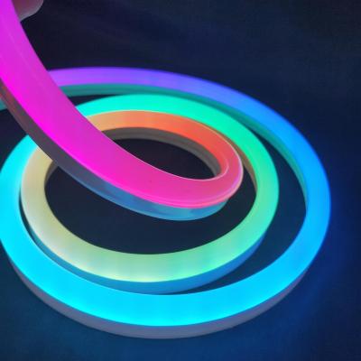 China Garden/Home Decoration/Building or Flexible Sign IP67 12V 24V 5M Smart Pixel 5050 RGB Silicon Waterproof Led Strip Lights WS2811 WS2812B for sale