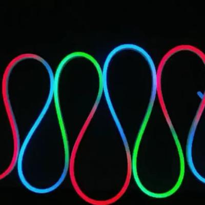 China DC12V ip67 6mm outdoor waterproof 96 led neon led strip 2811 IC accessible silicon rgb rgb led flex neon lamp for sale