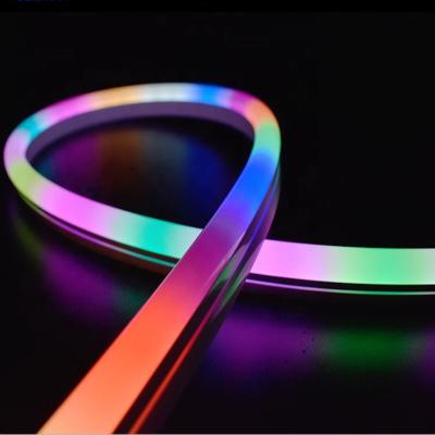 China Outdoor 12V Multicolor Addressable RGB Led Rope Flex Neon Light for sale