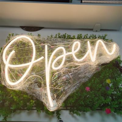 China 2021 New Product 12v 6mm Hotel Silicone Flex Neon Lights For OPEN Neon Sign Custom Made for sale