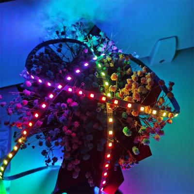 China Decoration 60d rgb 12v rgb led flexible strip light strip 5050 smd rgb led strip ws2811 led pixel for sale