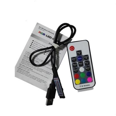 China RGB Led Strip Lighting DC5-24V Mini 17key RF Radio Remote Control For 3528 5050 RGB LED Strip Light for sale