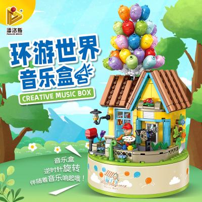 China DIY TOY Pan Lowes 656007-14 Building Block The Music Box Building Blocks Birthday Gift Model Toys For Girls for sale