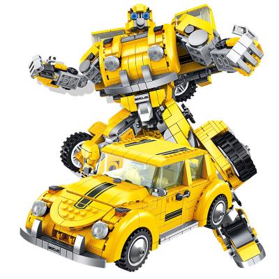 China DIY TOY Pan Lowes 621019 movie collection series wasp deformation robot children's puzzle assembled building block birthday gift toy for sale