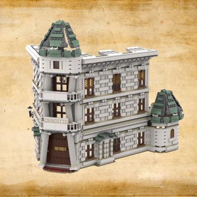 China DIY TOY Mold Ke Diagon Alley 4185PCS Bank Street View Building Block Model Child Birthday Gift Toy 032101 for sale