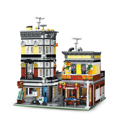 China DIY TOY Magic Domain Building Block MY82002 2684 Yummy Model Children's Room City Street View Sushi Building Block Toy Gift 101 for sale