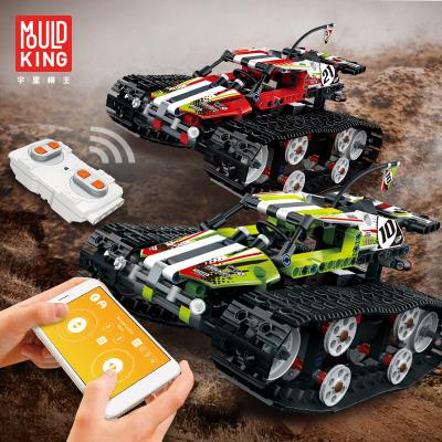 China DIY TOY NO.13023-13024 Techinc high-speed car electric remote control tracked building block set children's educational assembling toy for sale