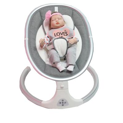 China 2021 Aluminum Alloy Modern Frame Music Indoor Automatic Electric Swing Rocking Chair For Infant Baby for sale