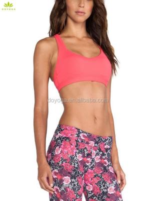 China Antibacterial netting customized supplex durable hot sales yoga sportsbra for sale