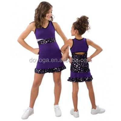 China Wholesales youth&adults Cheerleading dyed prints cheerleading dance uniforms crop set for sale