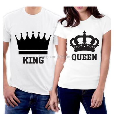 China Anti Shrink Cheap Price Cotton Screen Printing Couple T Shirt Design for sale