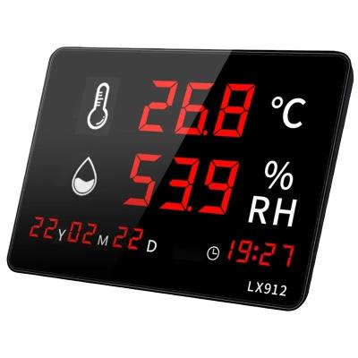 China Factory direct supply household electronic thermometers termometro digital display temperature and indoor humidity meter with digital wall clocks for sale