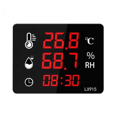 China Indoor and outdoor thermometer large screen display temperature and humidity measuring instrument and time display digital thermometer hot selling price for sale