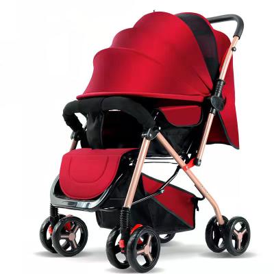 China 0-3 Years Wholesale Adjustable Baby Carriage With Foldable Adjustable Canopy Travel Pram Cheap Multifunctional Baby Stroller For 0-3 Years Old Baby for sale