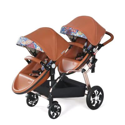 China 0-3 Years 2022 Selling Newborn Baby Stroller Twins Portable Luxury Good Quality Whole Baby Combo Double Foldable 2 in 1 for Infant for sale