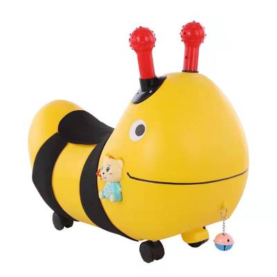 China Cheap ride on toy factory sale quality blue new best 1-3 years old mini music child car four wheel plastic baby ride on slide toys bee for sale