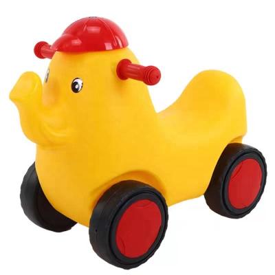 China Cheap ride on toy factory sale quality blue new best 1-3 years old big four wheel child mini plastic car baby ride on slide toys elephant for sale