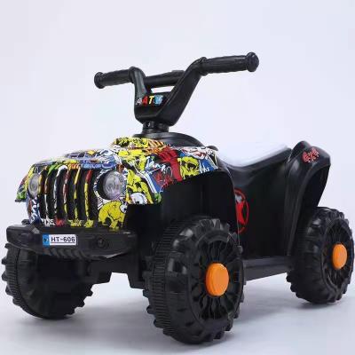 China Ride on Toy New Children Beach Electric Four Wheel Motorcycle Leather Seat with Remote Control for sale