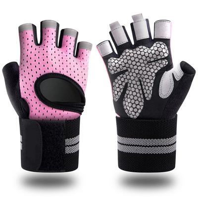 China Comfortable High Quality Half Finger Workout Gloves Hands Custom Gym Gloves for sale