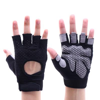 China Silk Screen Printing LOGO Sport Pink Lifting Weight Exercise Workout Gloves Non-slip Gym Man Women for sale