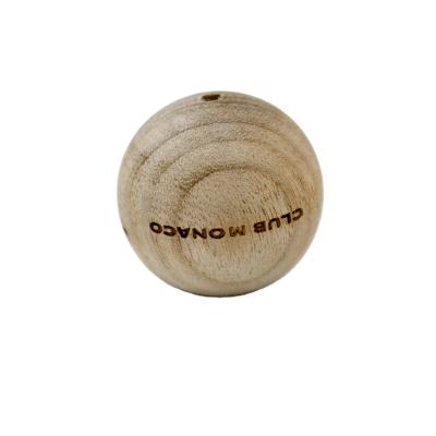 China Business Gift Round Ball Craft Natural Unfinished Wooden Ball Sanded Smooth Solid Wood for sale