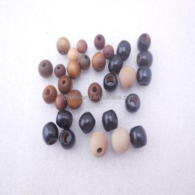 China Decoration Black Ball Shape Wooden Loose Beads Jewelry Making Beads for sale