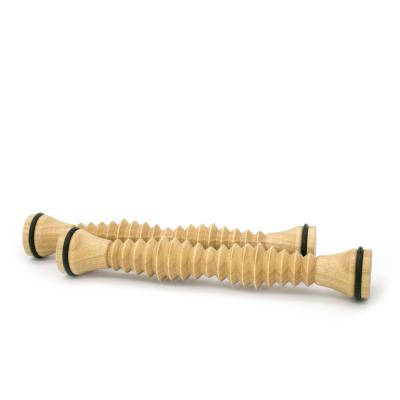 China Comfortable Customize Wooden Logo Wooden Foot Roller Body Massager Stick Massager for sale